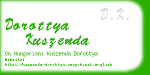 dorottya kuszenda business card